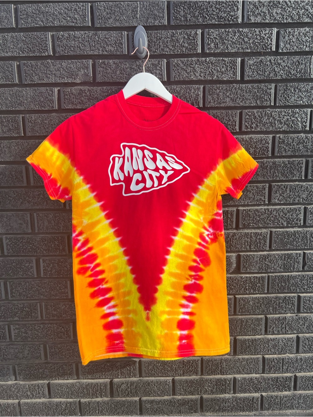 Kansas City chiefs Tie-Dye T-Shirt - Red & Yellow